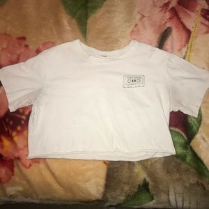 A white crop top